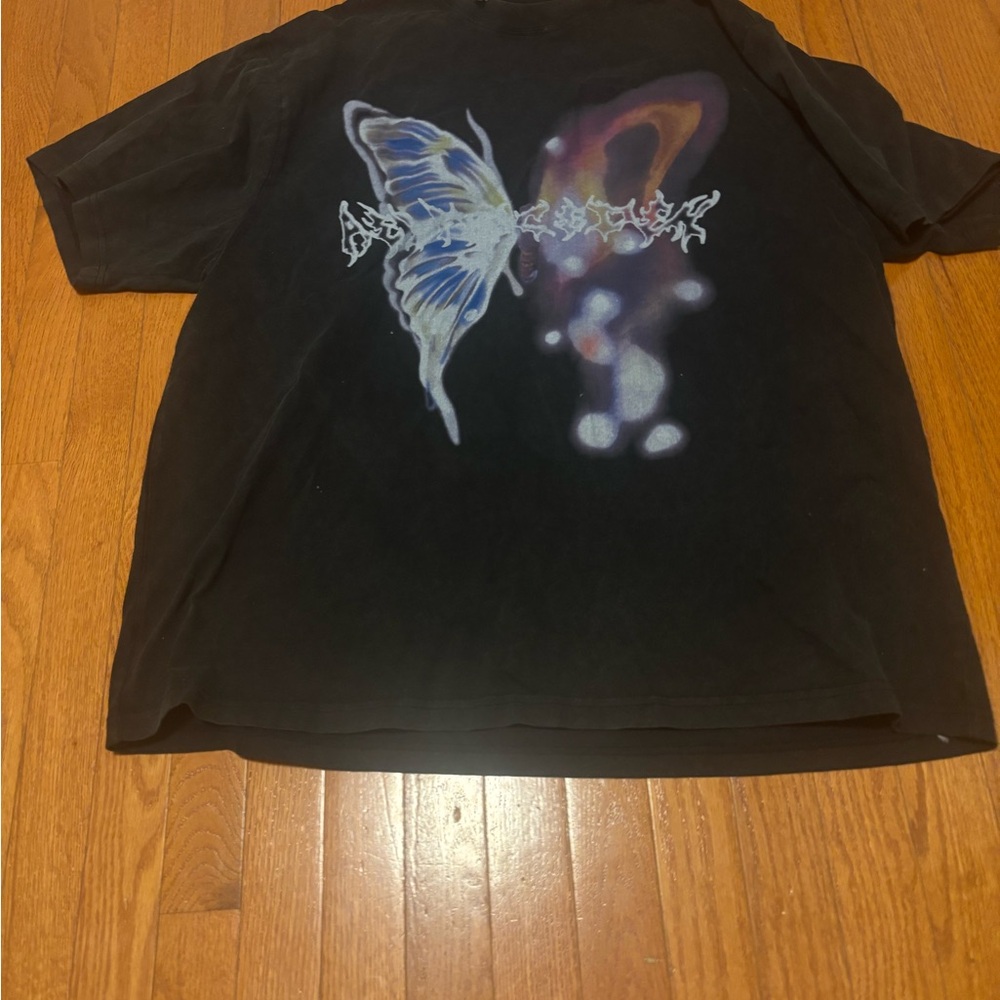 Black Butterfly Graphic Kids T-Shirt